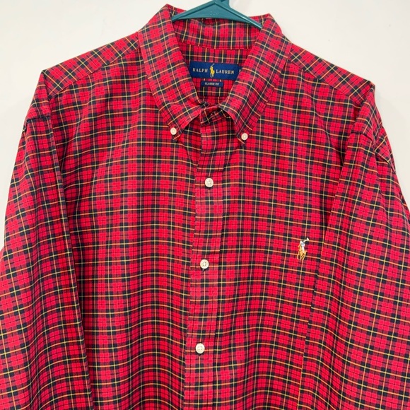 Ralph Lauren Other - Ralph Lauren Classic fit 100% cotton 2XL l/s plaid button down in red, black